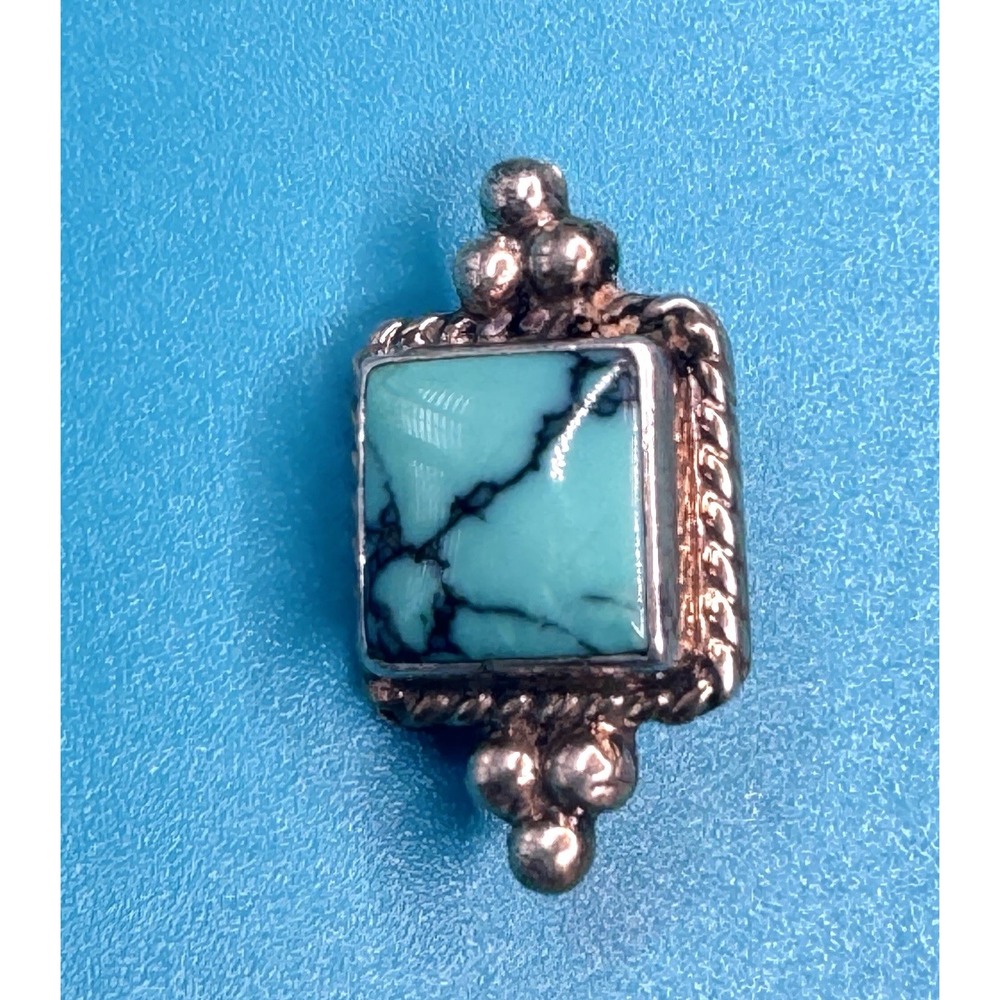 BEGAY Sterling Silver Turquoise Small Pendant Charm Signed Southwestern 1.95g